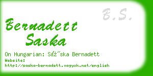bernadett saska business card
